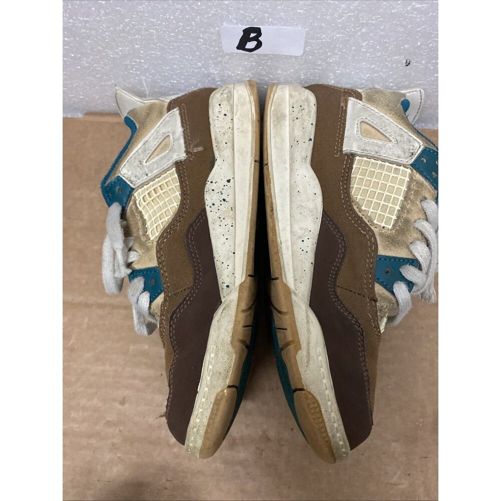 Nike Air Jordan 4 Retro Low Shoes Cacao FB2213-200 Brown Tan - Size Kid's 1 - Picture 2 of 8